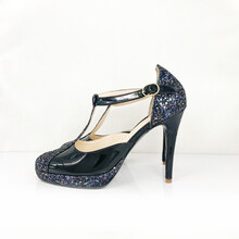 Chaussure talon haut, chaussure noire, chaussure talon aiguille
