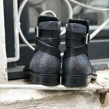 Chelsea boots noires et paillettes