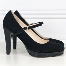 Escarpin à plateforme en velours noir
