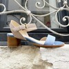 Sandales talons bleu ciel